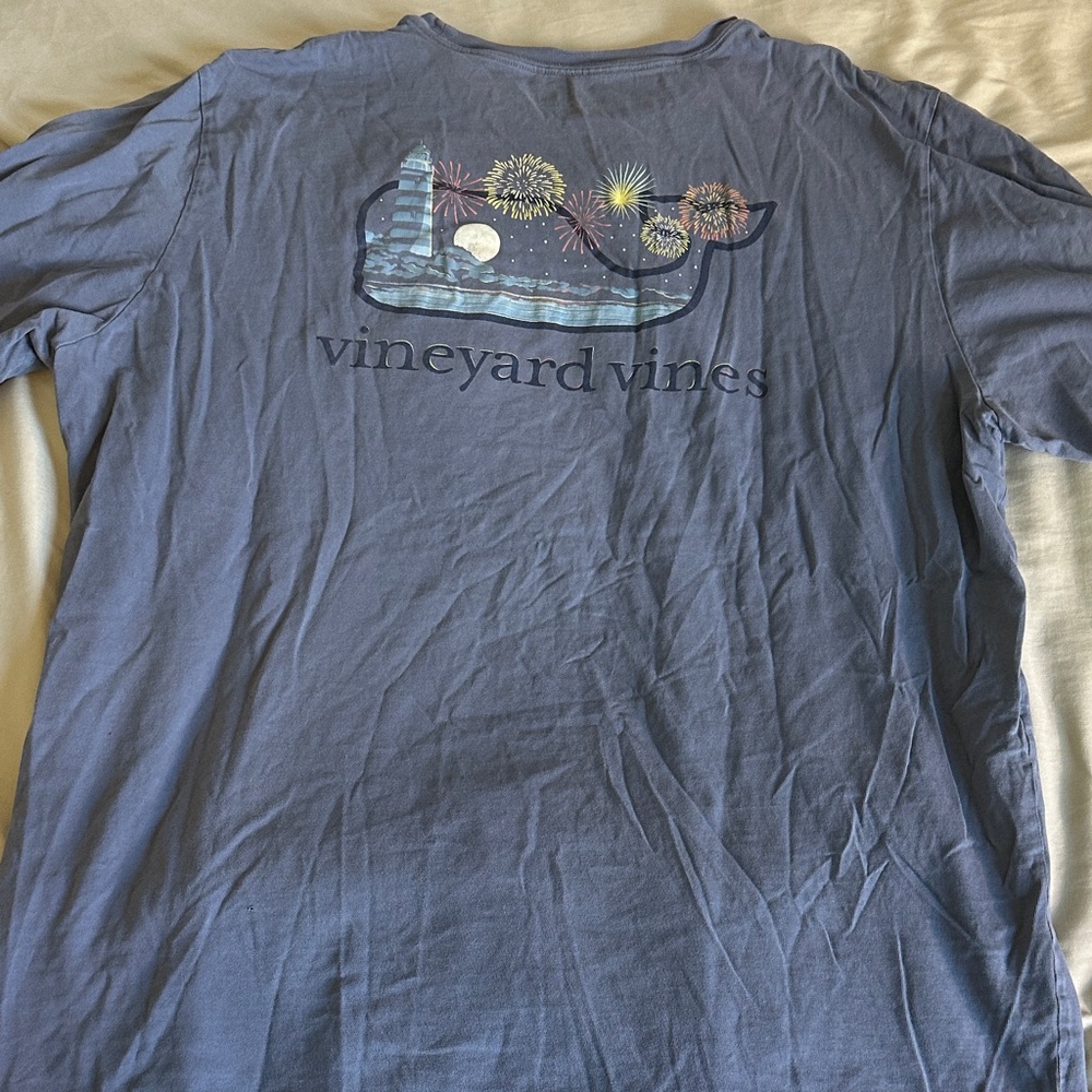 Vineyard Vines Graphic Long Sleeve Tee in Blue